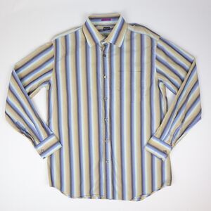 Paul Smith London Striped Shirt Multicolor Made in Italy Long Sleeve Mens 16/41